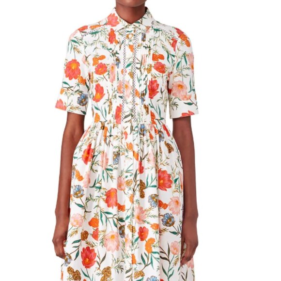 Kate Spade Floral Blossom Print Cotton Dress Size 2 - Picture 1 of 16